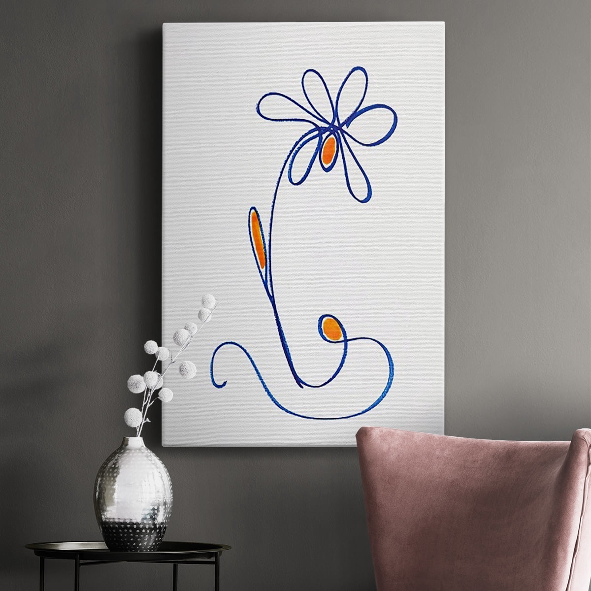 Wobbly Blooms II Premium Gallery Wrapped Canvas - Ready to Hang