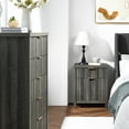 thumbnail image 6 of OAKHAM 5 Drawer Dresser, Fluted Vertical Chest of Drawers for Bedroom Living Room, Midnight Oak, 6 of 7