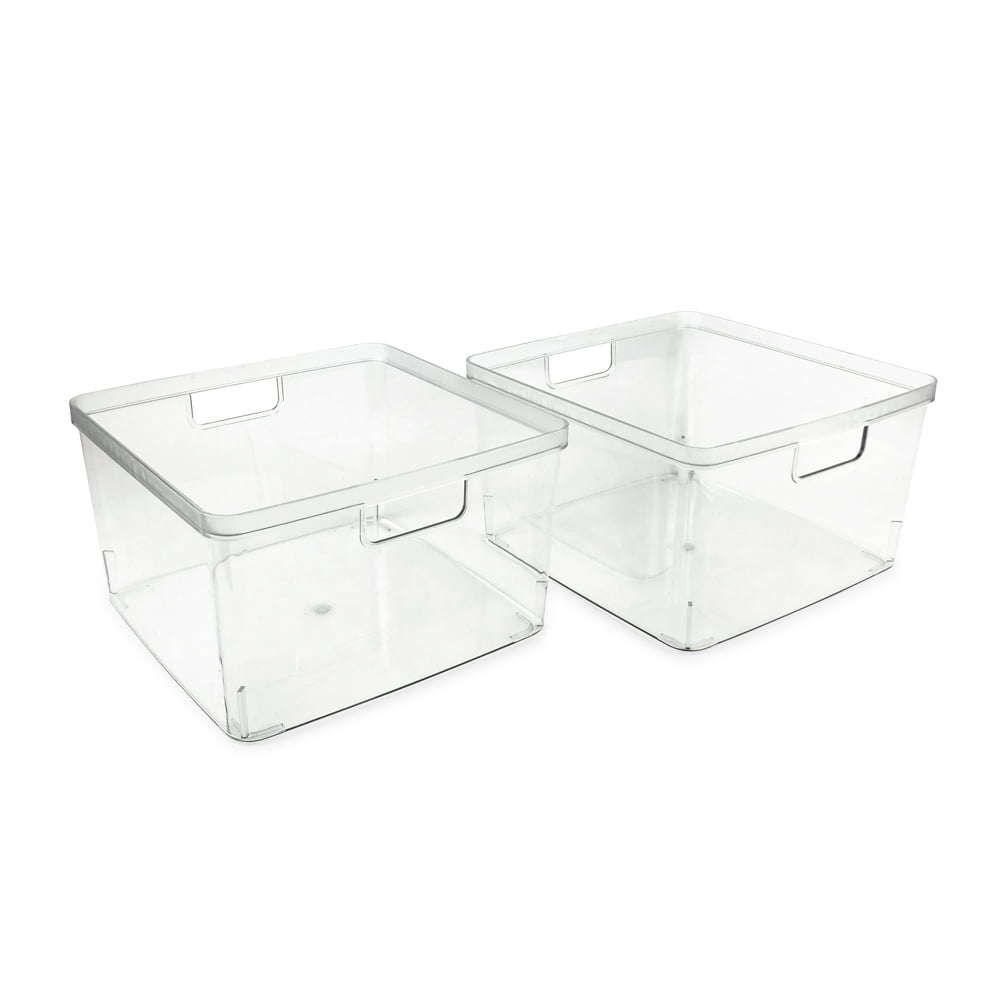 Isaac Jacobs 5-Pack Small Clear Plastic Storage Bins, Fridge/Freezer/Food  Safe, BPA Free 