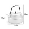 thumbnail image 2 of Hervidor de agua para acampar al aire libre, tetera de aluminio con bolsa de transporte, cafetera compacta y liviana, 2 of 5