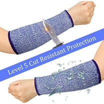 Minzimin 1 Pairs Cut Resistant Sleeves Level 5 Arm Protective Sleeve for Thin Skin and Bruising Gardening Sleeve for Men Women