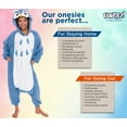 thumbnail image 5 of Silver Lilly Unisex Adult Plush Owl One Piece Cosplay - Bird Animal Costume (Blue Owl, L), 5 of 6