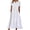 White, variant on Women's White Eyelet Lace Short Sleeve Midi Dress with Ruffle Hem Floral Cotton and Pocket