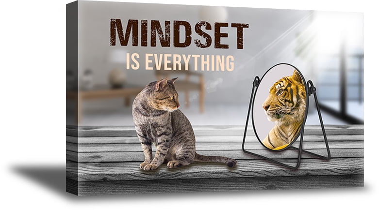 Awkward Styles Motivational Wall Art Mindset is Everything Wall Art