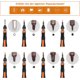 thumbnail image 3 of Juego de destornilladores de precisión, kit de reparación electrónica profesional 68 en 1 para productos electrónicos naranja, 3 of 5