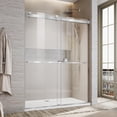 thumbnail image 2 of Sunny Shower Frameless Sliding Shower Door 64 in. W x 76 in. H in Brushed, 2 of 12