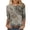 Gray-shirts for women, variant on Womens 3/4 Length Sleeve Tops Plus Size Summer Crew Neck Shirts Vintage Flower Printed Blouses