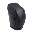 thumbnail image 1 of Cubierta de pomo de cambio de marcha Unique Bargains para Toyota RAV4 2013 2014 2015 2016 Cuero sintético negro con costuras azules, 1 of 7
