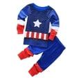 thumbnail image 1 of Conjunto de Pijamas de manga larga para niños y niñas, ropa de dormir con dibujos animados de Transformers, 2 piezas, otoño, 1 of 4