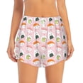 thumbnail image 2 of Picia Cute Sushi (2) Pattern Women's 2 in 1 Athletic Running Shorts High Waisted Workout Casual Gym Sweat Shorts with Comfy Liner Zipper Pockets-Medium, 2 of 9