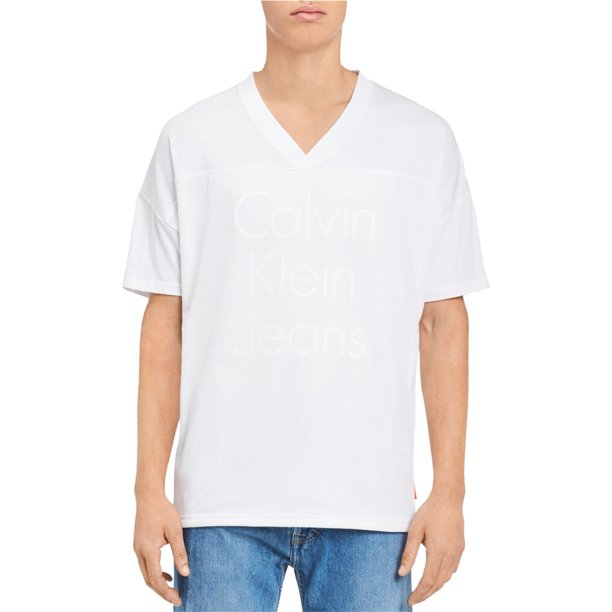 Calvin Klein Athletic Collage - Camiseta gráfica para hombre, color blanco, pequeña Calvin Klein Camiseta gráfica