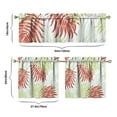 thumbnail image 6 of Kitchen Curtains Set 3 Piece with Summer Palm Tree and Floral Art, 27.5x24 Inch Polyester Drapes for Beach Kitchen or Island Decor Theme, 6 of 6