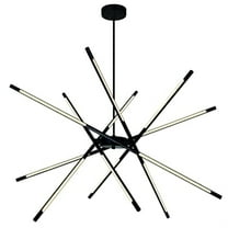 CWI Lighting Oskil 6 Light LED Integrated Metal Chandelier in Black