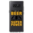 thumbnail image 1 of DistinctInk Clear Shockproof Hybrid Case for Samsung Galaxy Note 8 - TPU Bumper Acrylic Back Tempered Glass Screen Protector - I Make Beer What's Your Super Power, 1 of 5