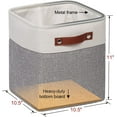 thumbnail image 2 of Fabric Storage Cubes 10.5”x10.5”x11” Cube Storage Bins for Closet Organizers and Storage Shelves Foldable Storage Bin with Handles, Set of 6, Grey, 2 of 12