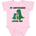 thumbnail image 3 of Inktastic My Auntiesaurus Loves Me Boys or Girls Baby Bodysuit, 3 of 5