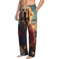 thumbnail image 6 of Salouo Meditating Golden Retriever Print Pajama Pants for Men, Lounge Pants Elastic Waistband Casual Men's sleepwear Loungewear Sleep Pajama Pant -Small, 6 of 7