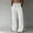 White, variant on COSFO Wide-Leg Baggy Sweatpants Men Straight-Leg Blue Joggers Full Casual Solid Belt Comfort Waist Mens Pants