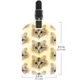 thumbnail image 6 of Square 2Pack PU Leather Cats Animal Cruise Luggage Tag with Privacy Cover and Name ID Tag for Travel Handbags Backpacks Luggage Tags, 6 of 6
