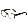 thumbnail image 2 of M+ Men's Scratch Resistant Oliver +1.25 Square Reading Glasses with Case, Black, 2 of 6