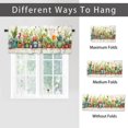 thumbnail image 6 of Cactus Printed Window Curtains Valances for Kitchen Tropical Plant Green Leaf Succulent Colorful Flowers Rod Pocket Valances for Bedroom Living Room Dining Room 54 by 18 in, 1 Panel, 6 of 6