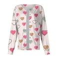 thumbnail image 3 of FrzhBrz Valentines Day Scrub Jacket for Women Long Sleeve Button Down Cute Print Valentine's Day Workout Casual Shirts, 3 of 4