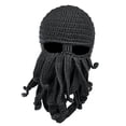 thumbnail image 1 of Gorro De Barba Unisex, Gorro De Punto, Gorro De Invierno Cálido, Gorro De Pulpo, A Prueba De Viento, Divertido, Gris Oscuro SM SunniMix Sombrero de barba unisex, 1 of 8
