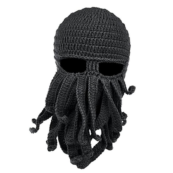 Sombrero de barba unisex Yinane de punto oscuro