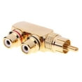 thumbnail image 1 of Conector De Vídeo Forma de pistola RCA 1 macho a 2 hembra AV Audio Video Splitter Adaptador Conector Ndcxsfigh Para estrenar, 1 of 7