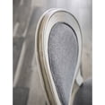 thumbnail image 5 of Set Of 2 Padded Gray Fabric Dining Chairs In Antique White Finish, 5 of 7
