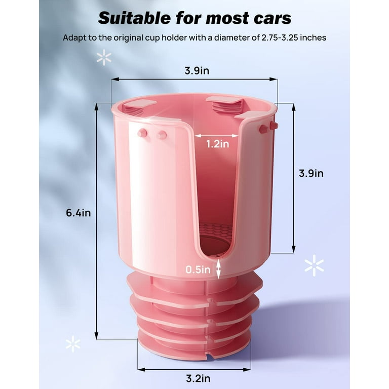  JoyTutus Car Cup Holder Expander, Automotive Cup Attachable  Tray with 360° Rotation,Large Cup Holder Adapt Most Regular Cups with 18-40  oz, fit in 2.75-3.25 inch Car Holder : Automotive