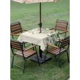 thumbnail image 5 of Square Outdoor Tablecloth with Umbrella Hole Eucalyptus Outside Table Cloth Waterproof Patio Table Cover Sage Green Botanical Leaf Pink Flower Farm Zipper Tablecloths for Picnic Camping 60x60 Inch, 5 of 8