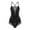 Black, variant on MSemis Women Sparkle Sequins Leotard Tassel Dress Dance Costume Gold S