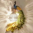 thumbnail image 5 of 2X Resin Peacock Couple Wall Lamp Sconce Indoor Outdoor Patio Walkway Light Modern Colorful Wall Lamp Crystal Wall Lights 3D Resin Sconce, 5 of 13