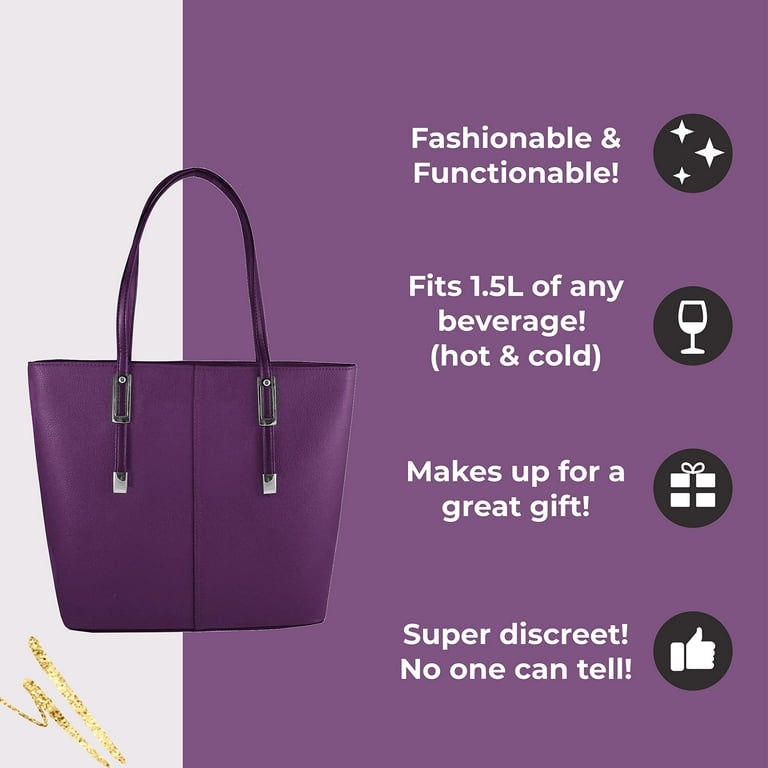 Wine Purse (Black) - Fashionable Purse With Hidden