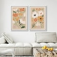 thumbnail image 4 of IDEA4WALL Framed Canvas Print Wall Art Set Mid-Century Gallery Abstract Pastel Flower Blossom Collage Fine Art Farmhouse/Country Wall Decor for Living Room, Bedroom, Office - 24"x36"x2 White, 4 of 5