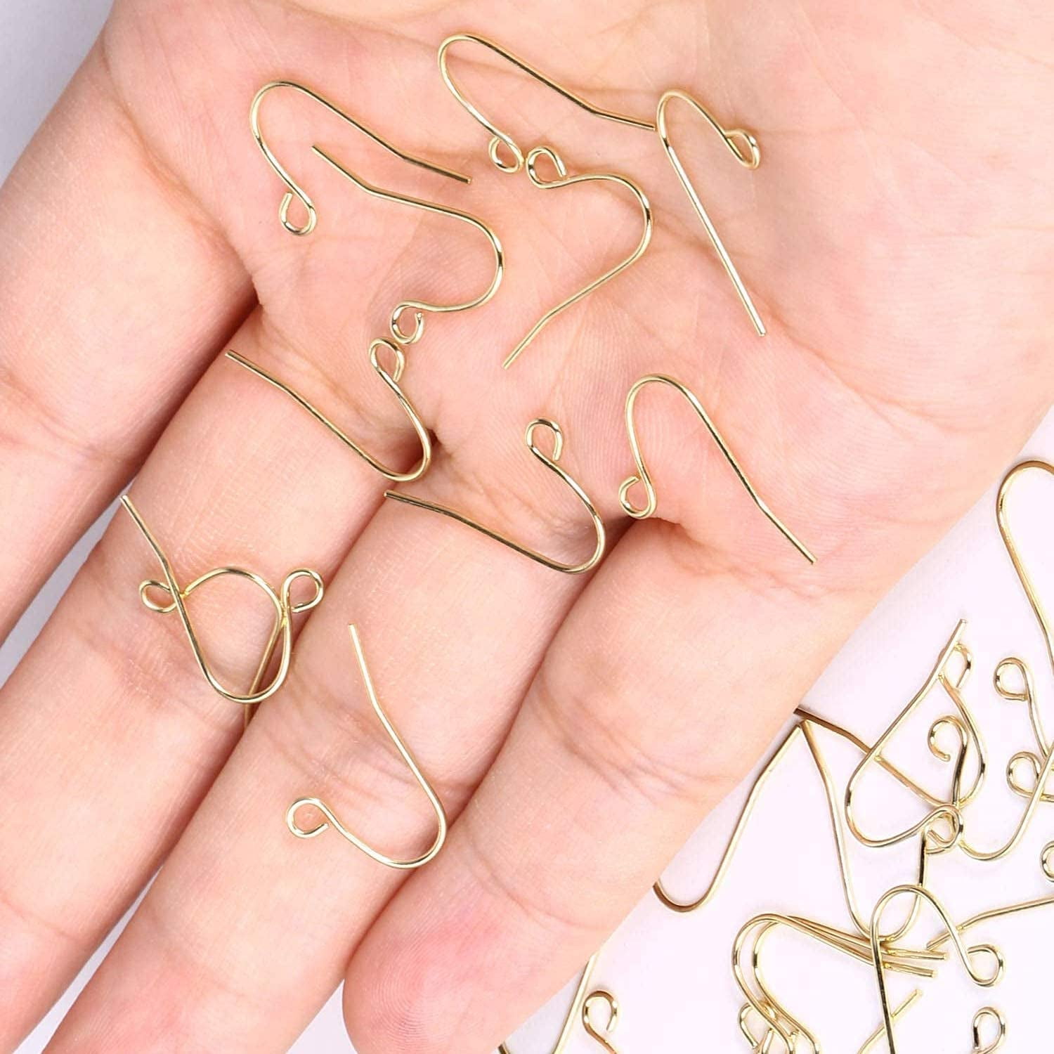 Southwit Gold Earring Hooks 200Pcs 14K Gold Plated Earring Hooks for  Jewelry Making Hypoallergenic Gold Earring Findings for Jewelry Making Bulk  Pack 