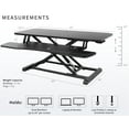 thumbnail image 4 of VIVO Black Height Adjustable 42" Standing Desk Monitor Riser, Sit Stand Tabletop, 4 of 9