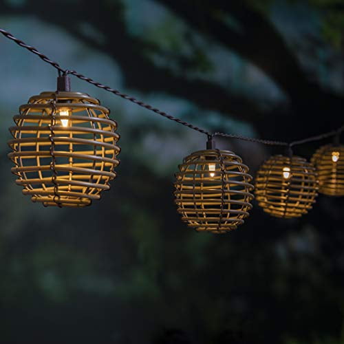 LED Hanging Light Ball Spotlight Smoke Fairy Lights Outdoor Pendant Lamp Solar 