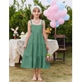 thumbnail image 3 of Arshiner Girl's Sundresses Summer Boho Strap Tiered Cami Maxi Dresses with Pockets, 3 of 6