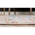 thumbnail image 7 of Unique Loom Basilica Collection Area Rug - Prado (5' Round Blue/Beige), 7 of 7