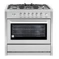 thumbnail image 2 of Cosmo COS-965AGC 36 in. 3.8 cu. ft. Single Oven Gas Range with 5 Burner Cooktop and Heavy Duty Cast Iron Grates in Stainless Steel, 2 of 2