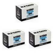 3 X Ilford 1780624 Delta 100 Professional Black-and-White Film, ISO 100, 35mm 36-Exposure