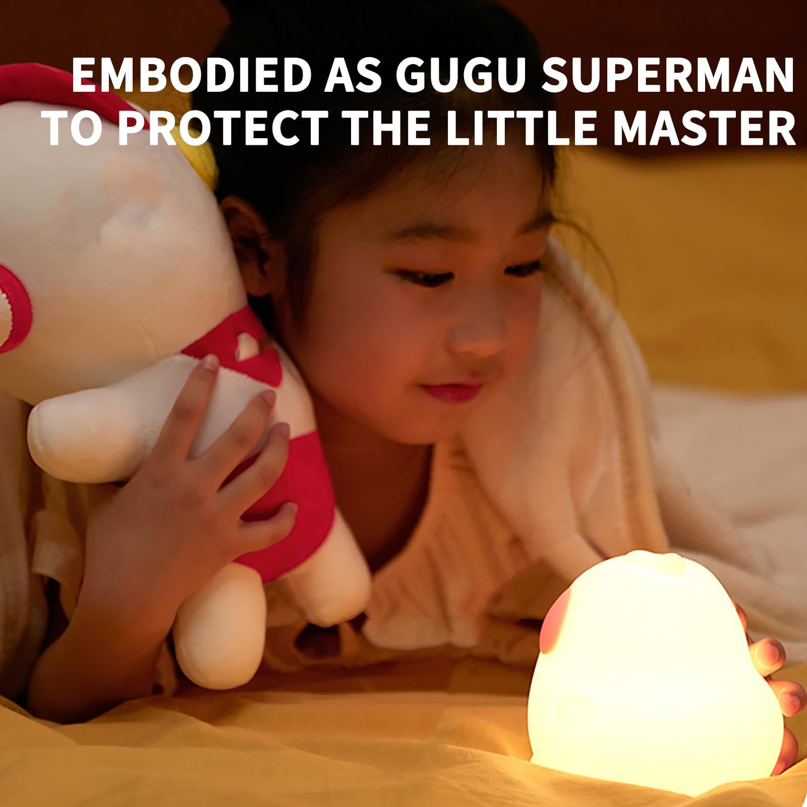 Rechargeable Nursery Night Light for Ba-by, Dimmable Color Changing Ki-ds Night Light with Auto Shut Off Timer, Soft Silicone Breastfeeding Lamp for Tod-dler Sleep Training