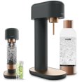 thumbnail image 1 of Mysoda Ruby 2 Máquina de agua con gas - Máquina silenciosa de agua carbonatada de aluminio resistente y duradero y botella de agua de 1 litro - Sin bombona de CO2 - Color negro cobre, 1 of 5
