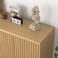 thumbnail image 4 of 62.60" Natural Wood 4-Door Sideboard Buffet Cabinet with Adjustable Shelves, 4 of 9