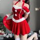 thumbnail image 5 of AniLV - Vestido de Papá Noel navideño con escote halter y espalda descubierta, con copos de nieve, uniforme cálido de felpa, disfraces de cosplay, 5 of 5