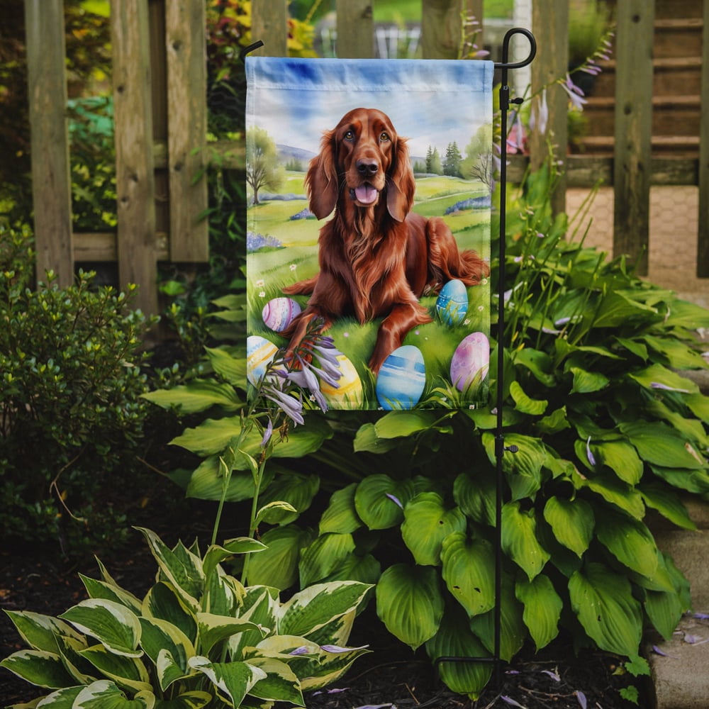 Irish Setter Easter Egg Hunt Garden Flag 11.25 in x 15.5 in