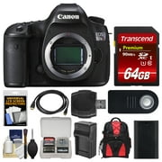 Canon EOS 5DS R Digital SLR Camera Body with 64GB Card + Backpack + Battery + Charger + Remote + Kit
