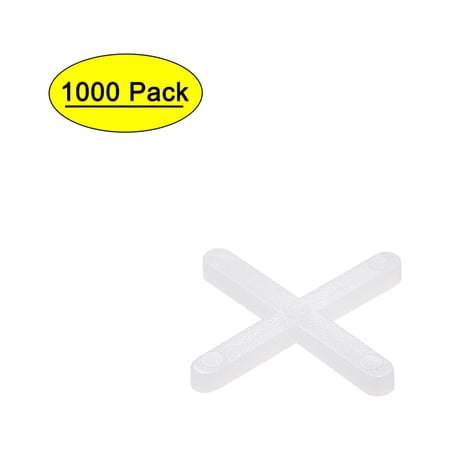 Unique Bargains 2.5mm Plastic Wall Floor Cross Installation Laying Tile Spacer 1000Pack